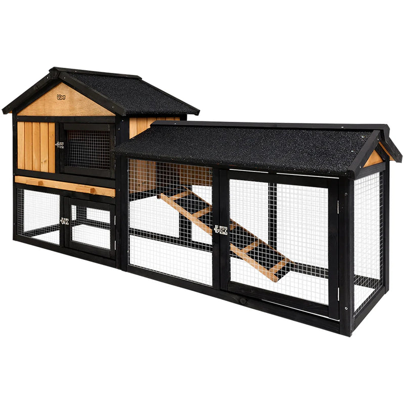 Extra Large Wooden Outdoor Chicken Coop Rabbit Hutch With Run- i.Pet