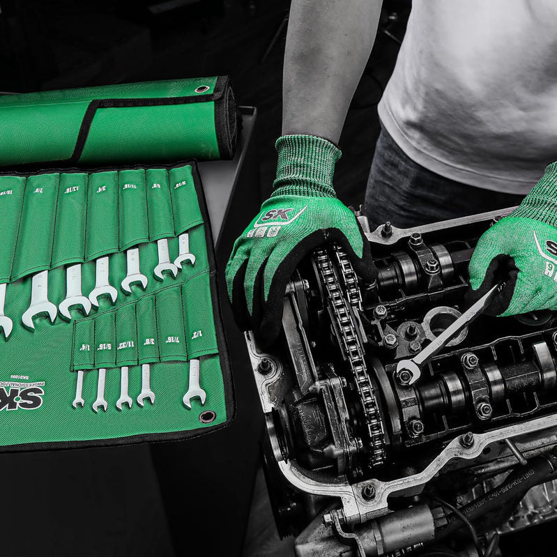 Sk 42-Piece Wrench Set, Sae And Metric, SuperKrome Finish