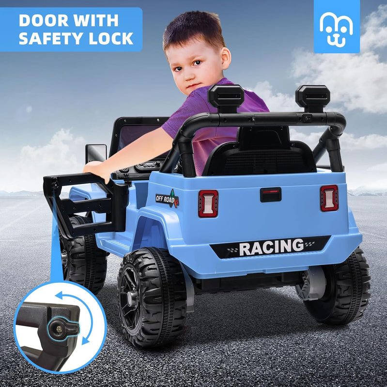 12V Kids Electric Ride On Truck Car Remote Control, Twin 35W Motors 3.5MPH Max Speed, Bluetooth USB Music Player