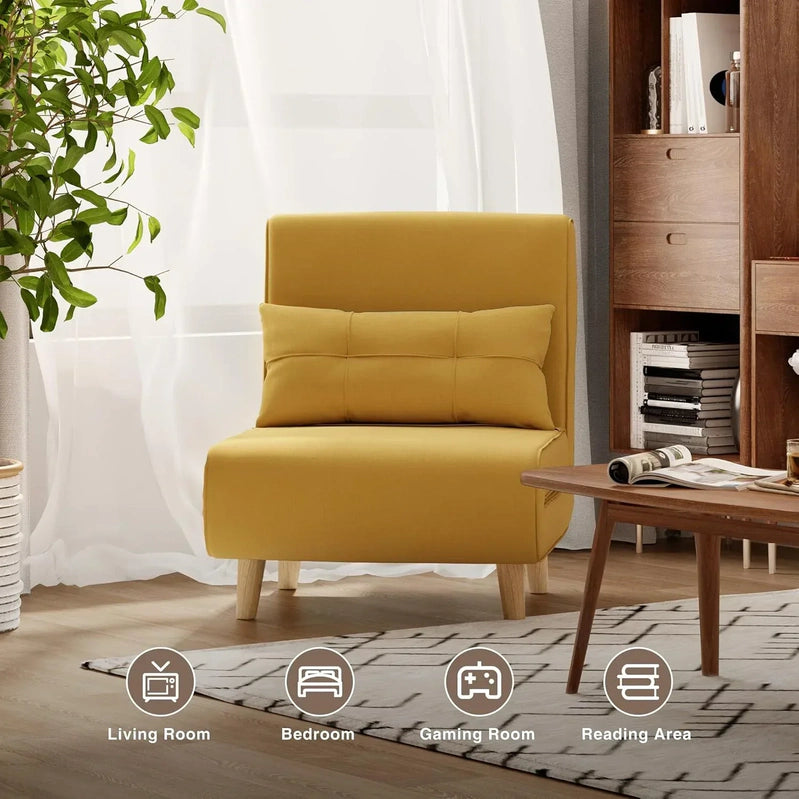 3-in-1 Sleeper Chair Bed Convertible Chair Bed Futon Sofa With Adjustable Backrest