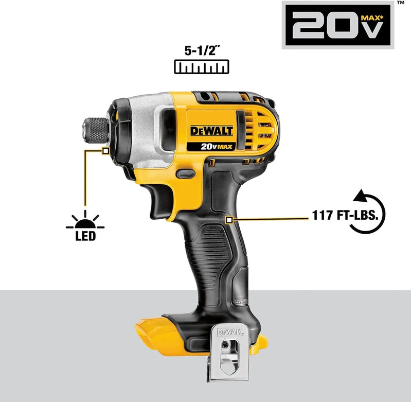 20V MAX Cordless Drill And Impact Driver, Power Tool Combo Kit With 2 Batteries And Charger