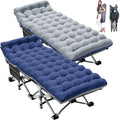 Slsy 2 Pack Folding Bed Cot With 3.3 In. 2 Sided Mattress, 75 In. 28 In. Folding Camping Cots With Carry Bag, Portable Sleeping Cot Guest Bed