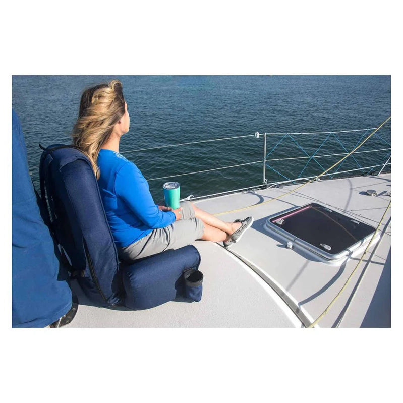 West Marine High-Back Portable Seat With Armrests And Pockets, UV-Resistant, Water-Repellent Fabric