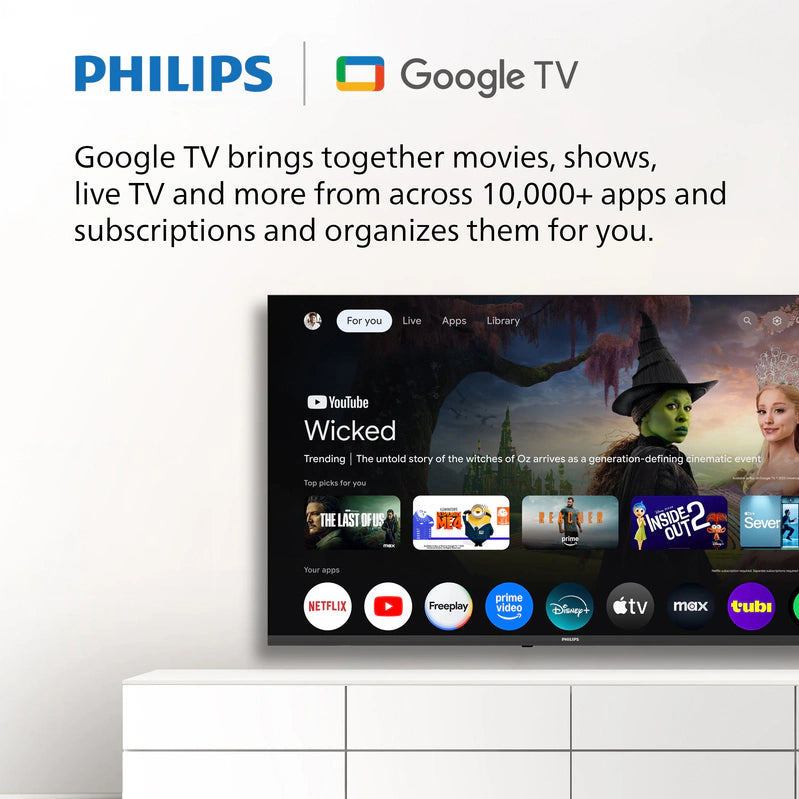 Philips 60 Class 4K Ultra HD, 2160p Google Smart LED TV, 60PUL7555/F7