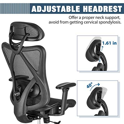 Sunnow Ergonomic Office Chair, Mesh Computer Desk Chair, High Back Executive Task Chair