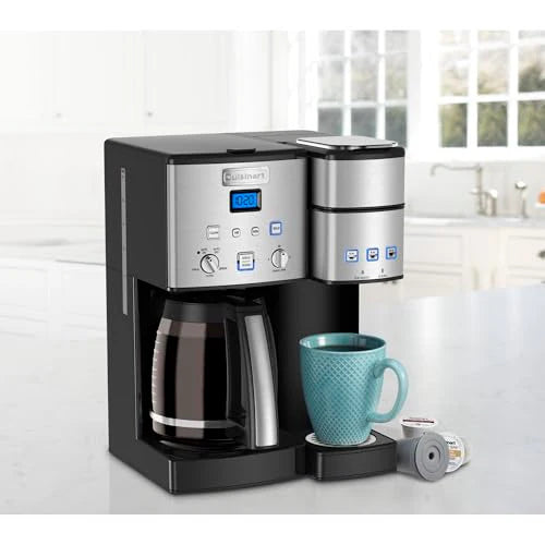 Cuisinart Single Serve 12 Cup Coffee Maker, Offers 3 Sizes, 6 Ounces, 8 Ounces And 10 Ounces, Stainless Steel, Ss 15P1