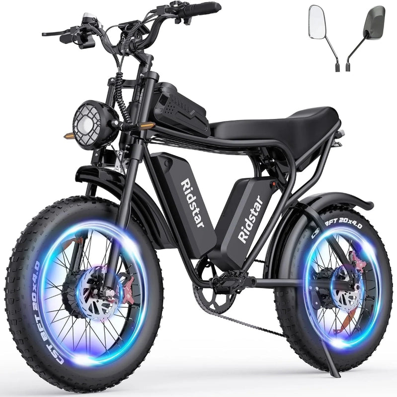 Electric Bike Q20, 2000W, 52V, 30-180 Miles, All-Terrain Fat Bike For Adults