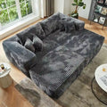 Hooowooo Modern Plush Sectional Sofa L-Shaped Couch With Removable Ottoman