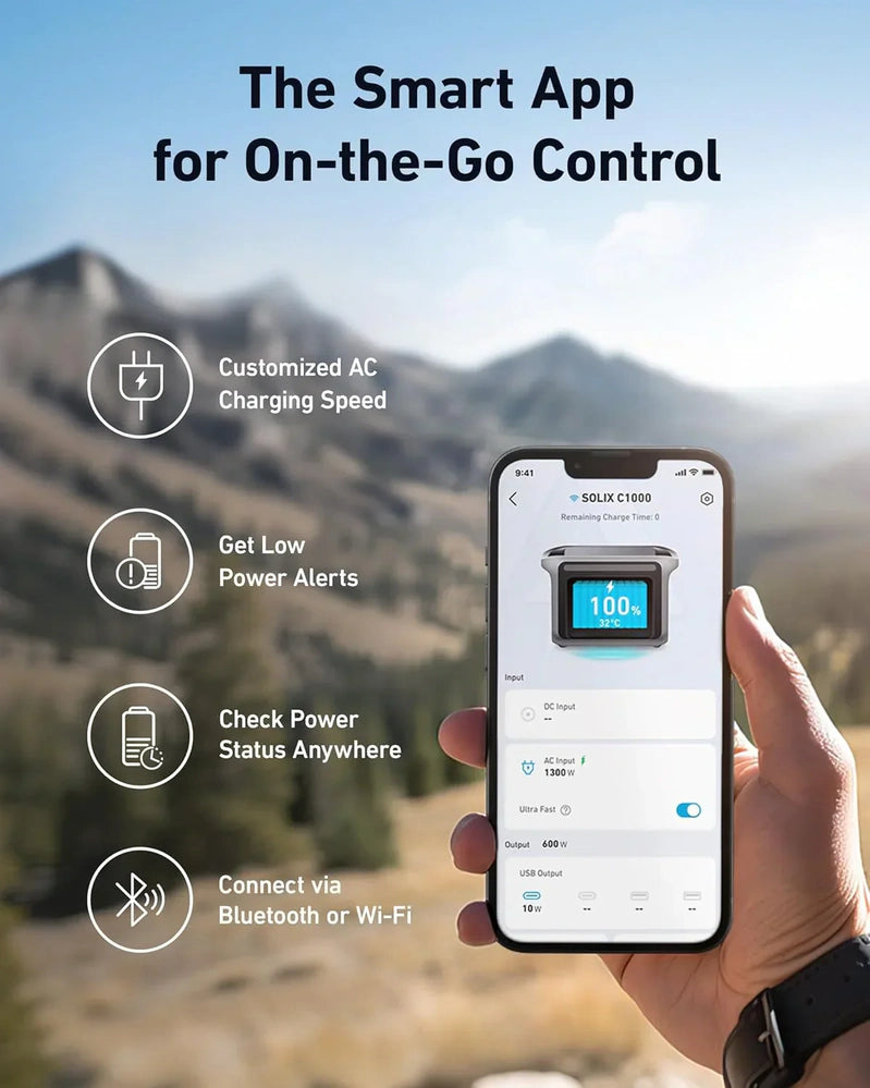 Portable Power Station 1800W, 2400W Peak Solar Generator 58 Minutes To Fully Charge