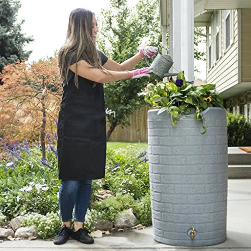 Good Ideas IMP-D50-DAR Impressions Downton Rain Saver Rain Barrel, 50 Gallon, Dark Granite