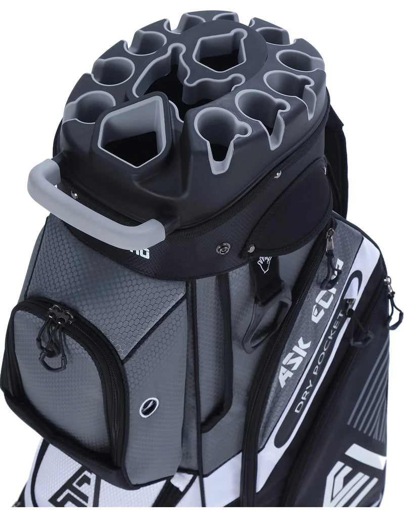 Ask Echo T-Lock Golf Cart Bag With Handles And Rain Cover