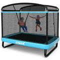 6 Ft. Kids Trampoline With Swing And Safety Fence, Astm Approved Toddler Rectangle Trampoline For 3-8 Year Old