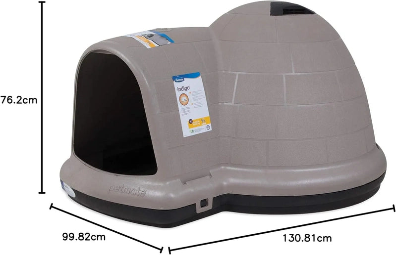 Petmate Indigo Dog House, Igloo Dog House, Made In USA With 90% Recycled Materials