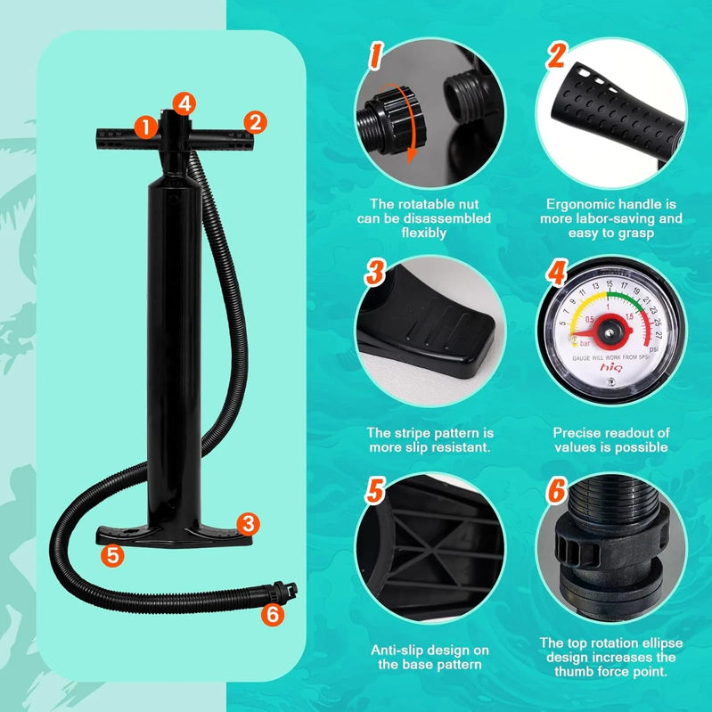 FunWater Inflatable Stand Up Paddle Board With Premium Sup Paddle Accessories, Non-Slip EVA Deck, 11'/10'6' Paddle