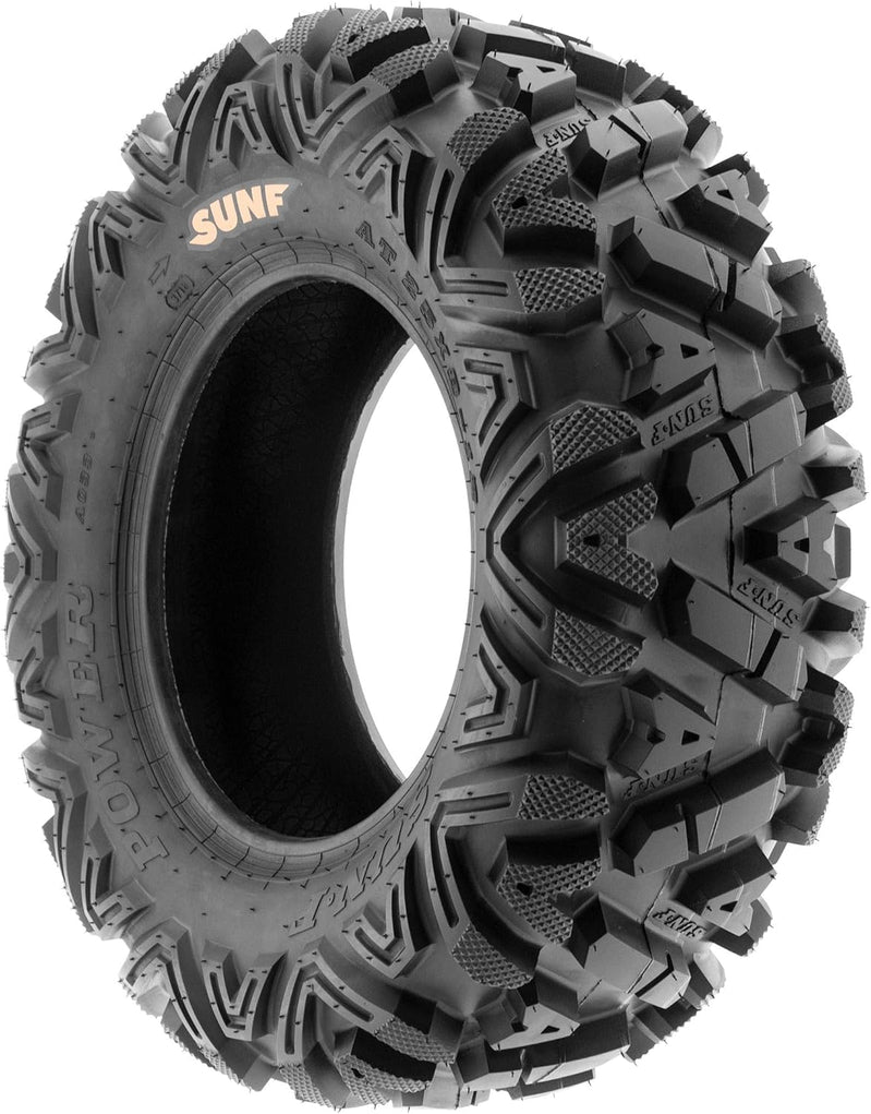 Set Of 4 ATV UTV All-Terrain Tires 25x8-12 Front And 25x10-12 Rear, 6 Pr, Tubeless A033
