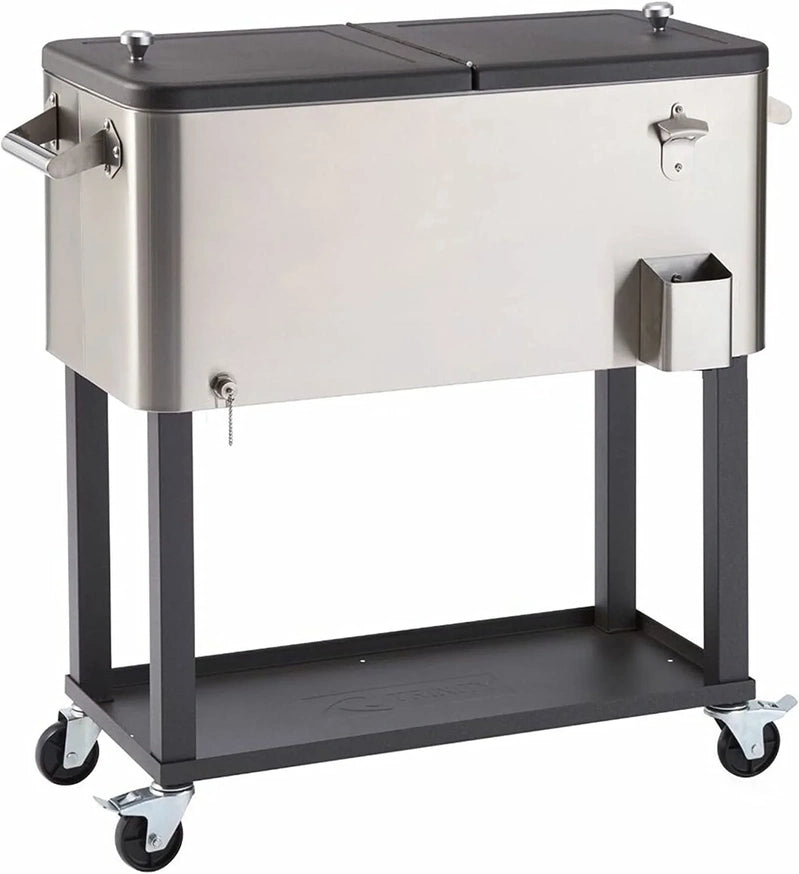 Trinity Stainless Steel Cooler With Cover, 100 Quart
