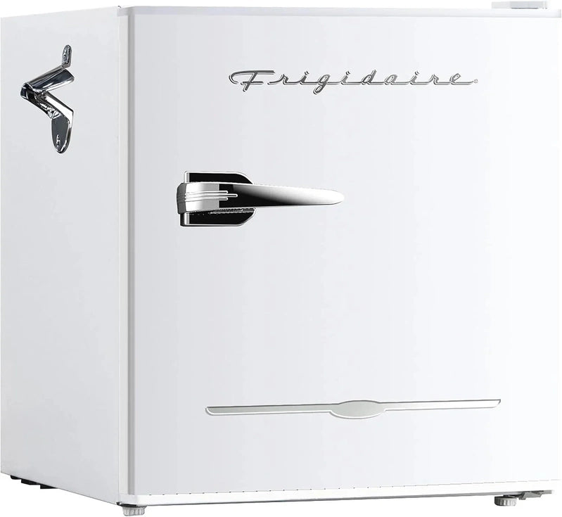 Frigidaire EFR176 Retro Compact Fridge With Chiller Mini Refrigerator With Built-In Bottle Opener For Office, Bedroom, Dorm Room Or Cabin