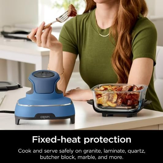 Ninja Crispi 5-in-1 Portable Glass Air Fryer Cooking System Small And Large Batch Containers