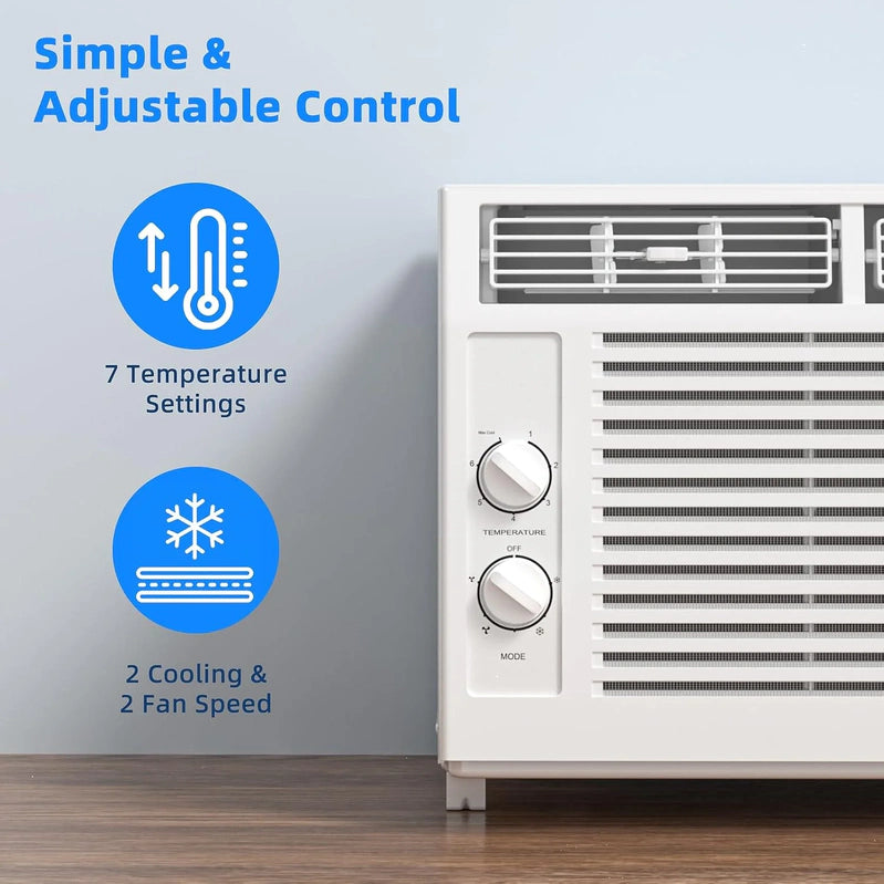 Antarctic Star 12,000 BTU U-Shaped Window Air Conditioner Unit Cools Up To 550 Sq. Ft. With 6 Modes 24H Timer, Ultra Quiet Window AC Units