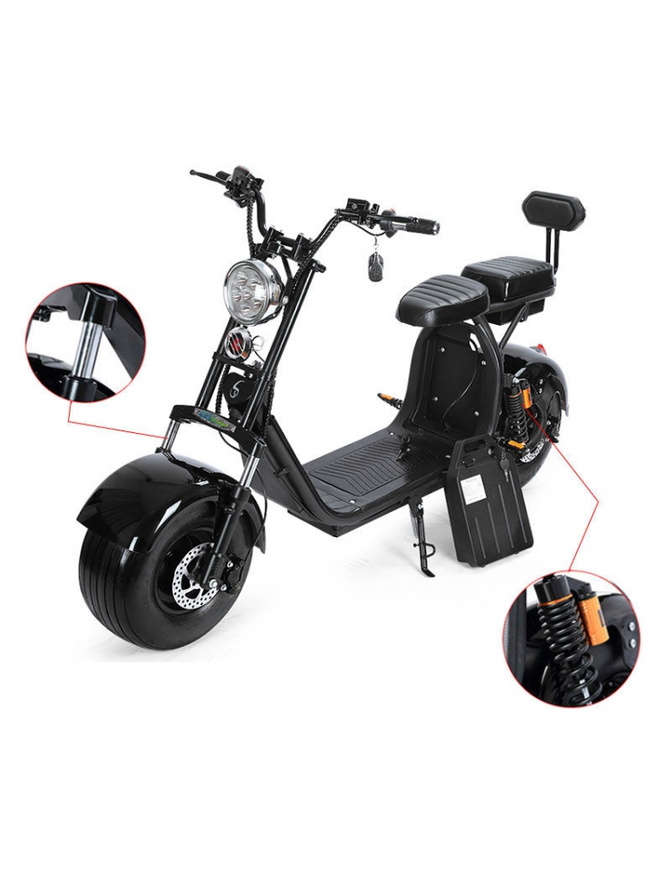 Fanco City Coco Range 2 Autonomie 110 Km 1500 Watts 40Ah Homologuée Route
