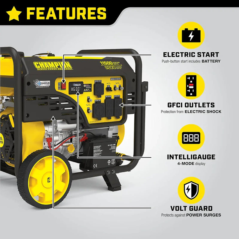 9000W Wireless Start Generator With CO Shield