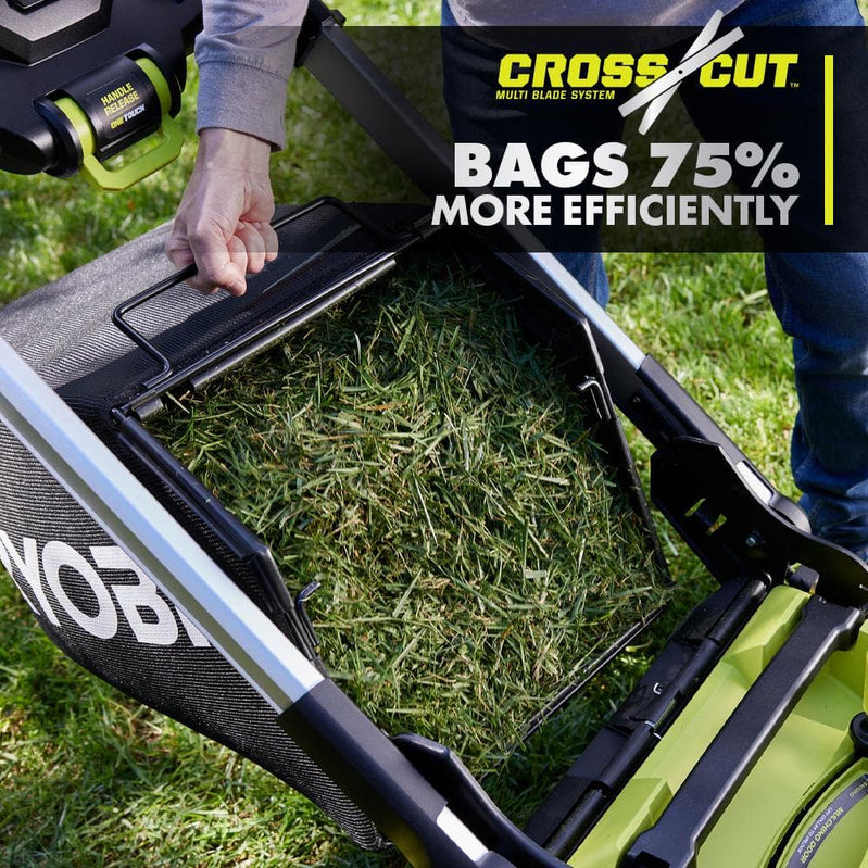 Ryobi 40V HP Brushless 21-in Self-Propelled Awd Lawn Mower, Whisper Series, Includes, 2 6.0Ah Batteries And Charger