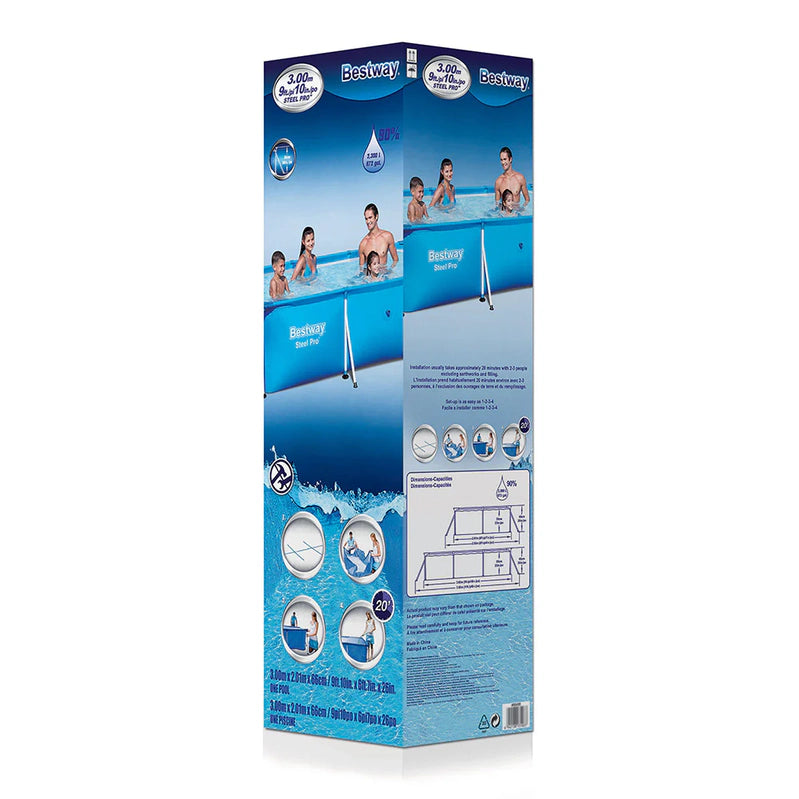 UV Resistant Steel Frame Swimming Pool 3300L, Bestway