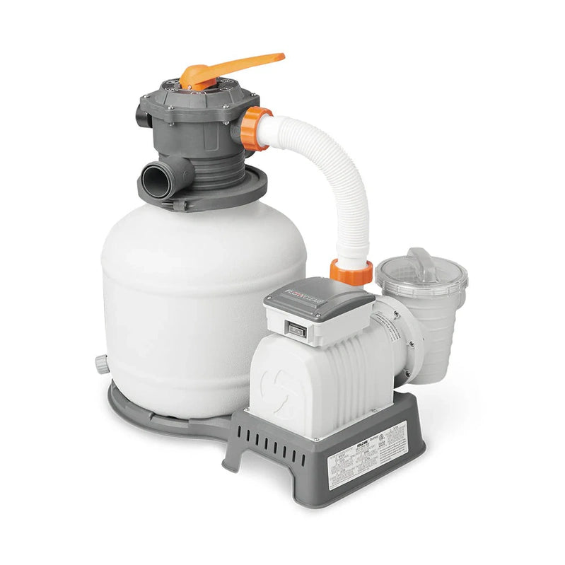 BestWay Flowclear 2000 Gallon Large Above Ground Pool Sand Filter Pump, Open Box