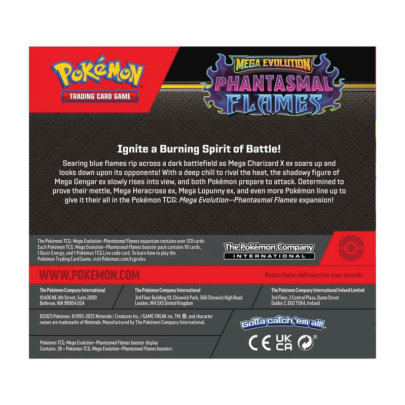 Pokmon Tcg, Mega Evolution-Phantasmal Flames Booster Display Box, 36 Packs