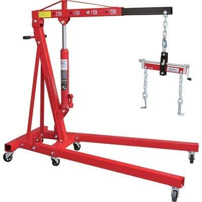 Strongway Hydraulic Engine Hoist With Load Leveler C 2-Ton Capacity, 1 In.-82 5/8 In. Lift Range