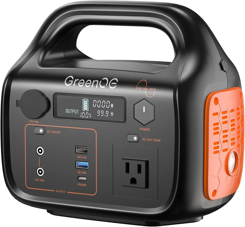 GreenOE Portable Power Station 1000W 1024Wh Solar Powered Generator With 100W Solar Panel