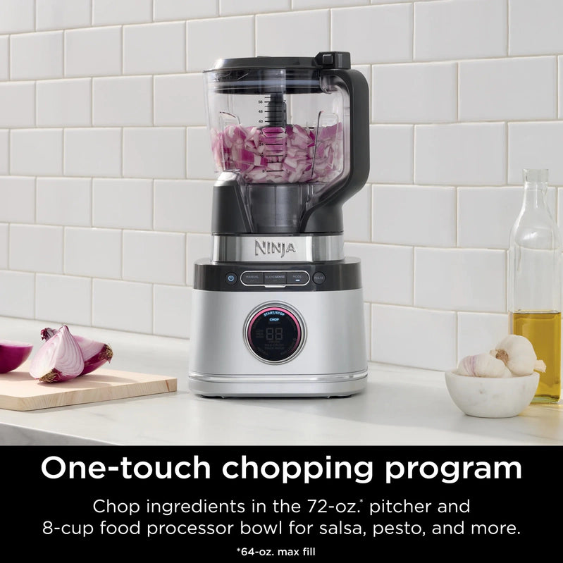 Ninja Detect Kitchen System Power Blender Plus Processor With Blend Sense Technology, Silver, TB400