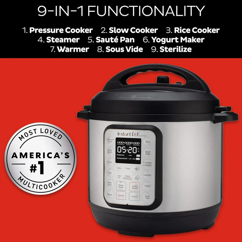 9-in-1 Multicooker, Pressure Cooker, Slow Cook, Rice Maker, Steamer, Sauté, Yogurt, Warmer And Sterilizer, Includes App With Over 800 Recipes