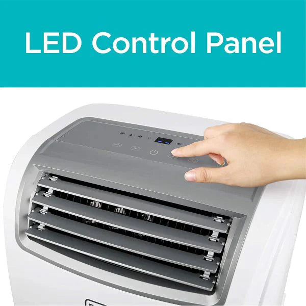 Black Plus Decker 14,000 BTU Portable Air Conditioner With Heat And Remote Control, White