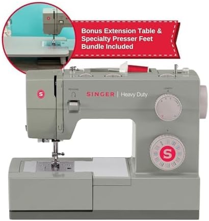 Singer Heavy Duty 4452 High Speed Sewing Machine With Accessory Kit, Strong Motor With Enhanced Piercing Power, 110 Stitch Applications