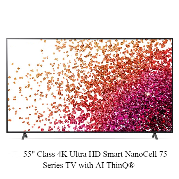 LG 55 In. Class 4K Ultra HD Smart NanoCell 75 Series TV With AI ThinQ