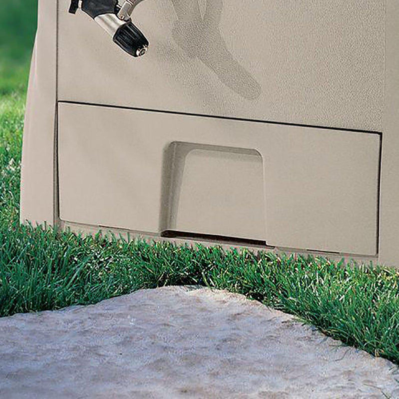 Suncast 100 Ft. Powerwind Auto Power Rewind Hose Reel, Light Taupe