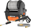 Giraffe Tools Grandfalls Pressure Washer, Max 2900 PSI, 2.2 Gpm Electric Wall Mounted Power Washer With 100 Ft. Retractable Hose, Foam Cannon