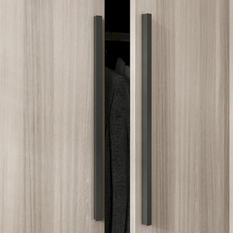 Modern Freestanding Solid Wood Wardrobe Closet With Storage Shelves