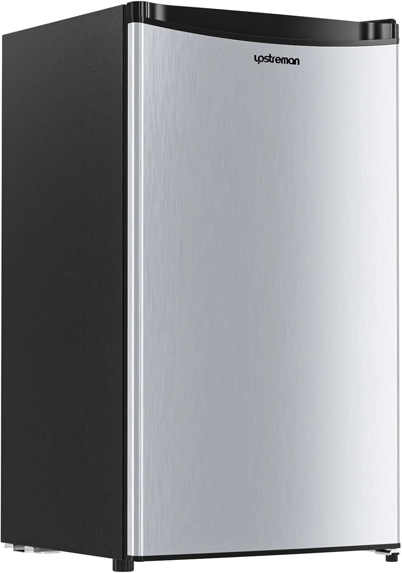 Upstreman 3.2 Cu. Ft. Mini Fridge With Freezer, Single Door Mini Fridge, Dorm Fridge, Adjustable Thermostat, Black-BR321