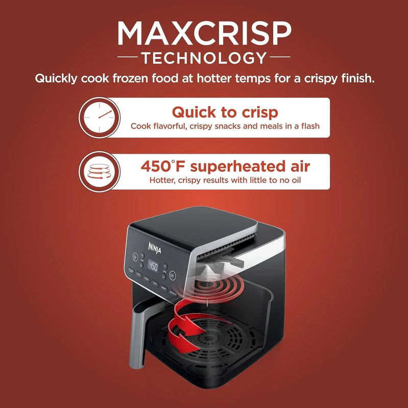 Ninja Air Fryer Pro XL 6-in-1 With 6.5 Qt. Capacity Max Crisp Air Fry Air Roast Bake