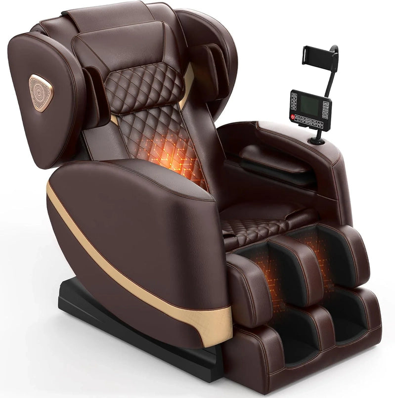 Massage Chair Full Body, Zero Gravity Massage Chair With 10 Fix Rollers, Heating, Foot Massage, Auto Modes, Bluetooth Speaker