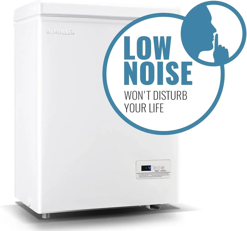 Chest Freezer 5.0Cubic Feet Deep Freezer Freestanding Freezers 2 Removable Stainless Steel Basket