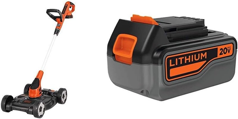 Black Plus Decker Combination String Trimmer, Lawn Mower, And Edger, Cordless 3-in-1