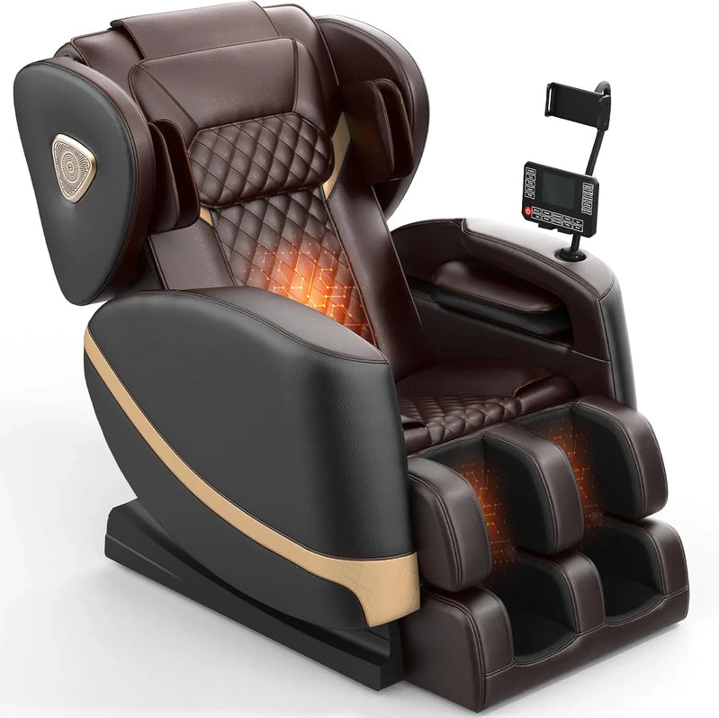 Massage Chair Full Body, Zero Gravity Massage Chair With 10 Fix Rollers, Heating, Foot Massage, Auto Modes, Bluetooth Speaker