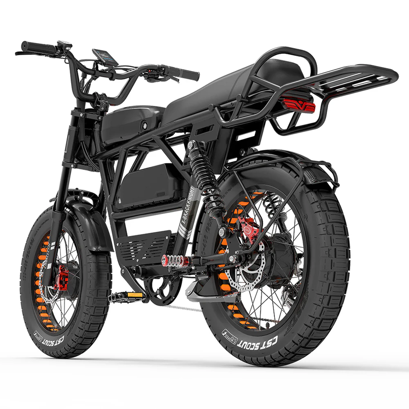 Lankeleisi x-Black Knight 1000W 2 Dual Motor 20 In. Fat Bike Fully E-Mountainbike 45Ah