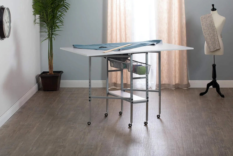 Sew Ready Hobby Cutting Table, 58.75 In. x 36.5 In., White/Silver, x36