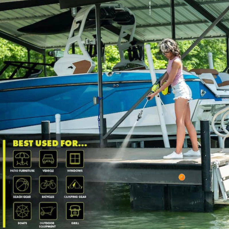 Ryobi One Plus HP 600 PSI At 0.7 Gpm 18V Cordless Electric Cold Water Power Cleaner, 20 Ft. Siphon Hose