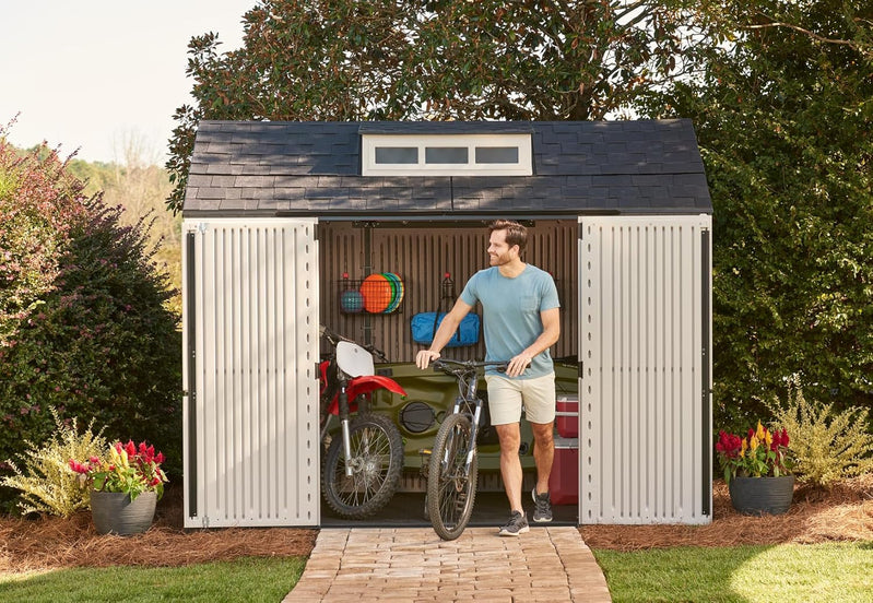 Rubbermaid Resin Outdoor Storage Shed With Floor