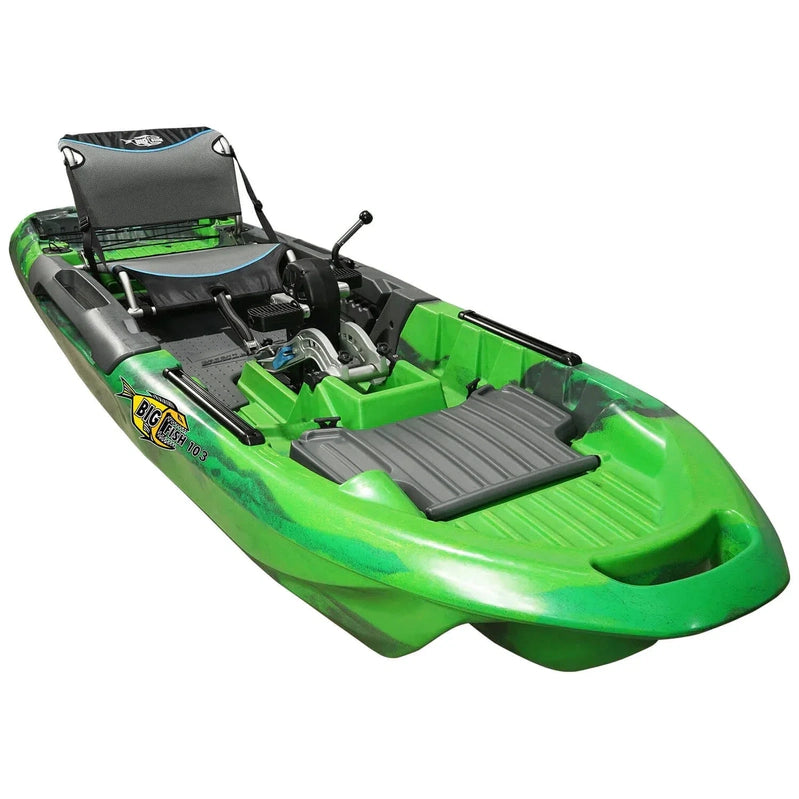 3 Waters Big Fish 103 Pedal-Driven Fishing Kayak, Green-Camo